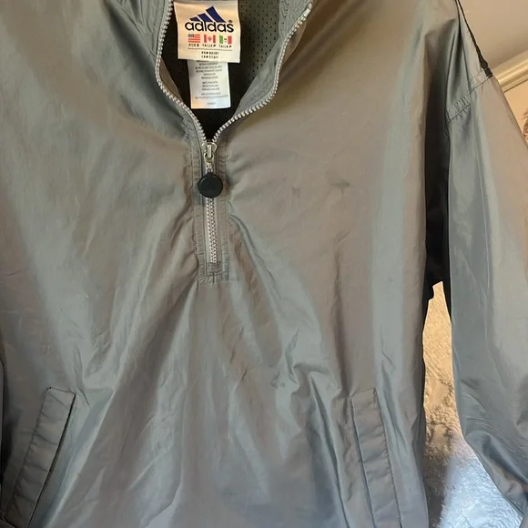 Adidas Gray Windbreaker Pullover - Picture 5 of 9